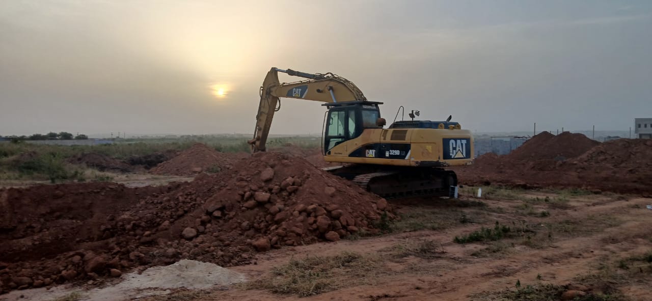 Vue aérienne du site